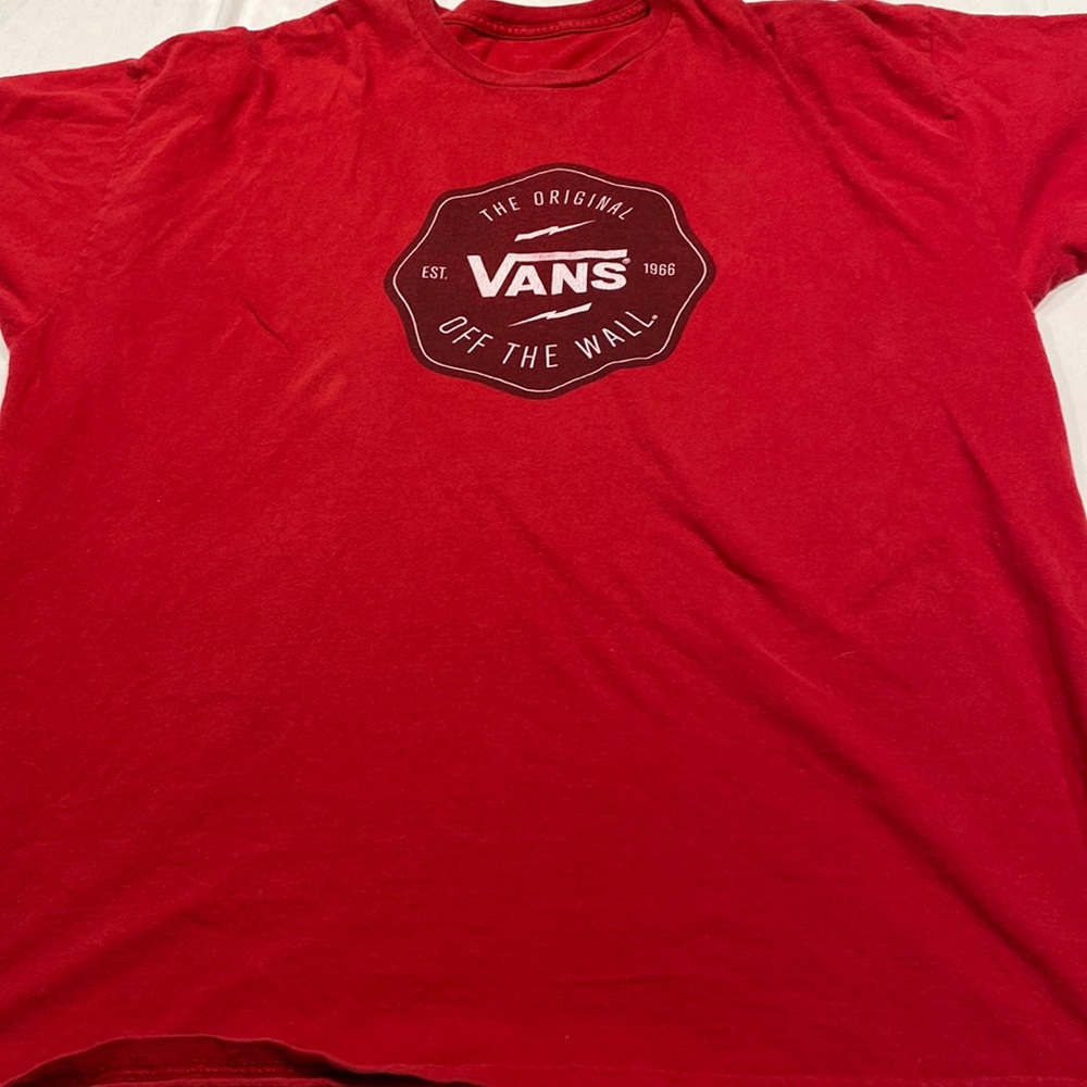 Red Vans Vintage Tee